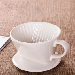 Praktisk kaffefiltrering CUP REUSABLE HAND BREWED DRIP Keramisk tratt Durable Tillbehör 220309