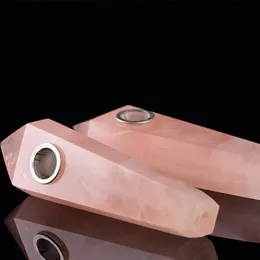 Ręcznie robione fajki przenośne ładny kolor kryształu kamiennego filtr Handpipe Tube innowacyjny projekt suchy uchwyt na tytoń ziołowy RH3017