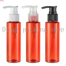 30pcs 100ml empty red PET bottles,shampoo lotion pump bottle amber,plastic cosmetic packaging with dispenser,liquid soap pumpgoods