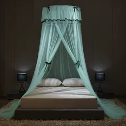 DIA65CM H270CM Full Twin Queen Mosquito Net Bed Elegancki baldachim Repellent Namiot Circular Calopy Bed Curtain