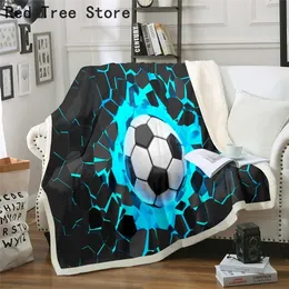 Coperta da tiro Calcio Sport Atleta Coperte calde stampate in 3D Rivestimento in tessuto di flanella in microfibra per camera da letto Biancheria da letto Divano Viaggi in auto