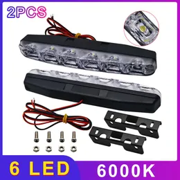 2 sztuk 6 diody LED Car Running Lights Lights Car-Styling DRL DC 12 V 6000K Automobile Source Super Bright Wodoodporna żarówka LED