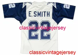 스티치 남성 여성 청소년 1994 Emmitt Smith 75th Patch Jersey 자수 사용자 정의 이름 번호 xs-5xl 6xl