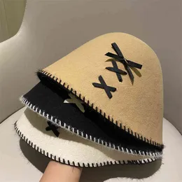 Women's Wool Fisherman Bow Tie Strap Girl Outdoor Warmer Fur Bucket Retro Elegant Bowl Hat Panama Felt Cap