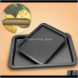 Pans 24182Cm Gold Black Food Grade Stainless Steel Dishes Diy Tools Rectangular Nonstick Bread Cake Baking Tray Dh06422 Ttnqy Xumrx