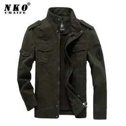 CHAIFENKO Giacca militare in cotone da uomo Bomber Soldier MA-1 Style Army s Coat Casual Pilot Tactics M-6XL 211110