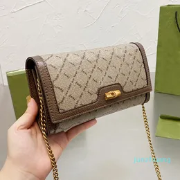 Designer- Women Bamboo Buckle Shoulder Bag Print Crossbody Wallet Genuine Leather Handbag Luxurys Designers Bags