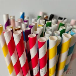 17 Styles Disposable Paper Straw 25pcs/lot Drinking Straws Birthday Wedding Party Event Drinking Straw