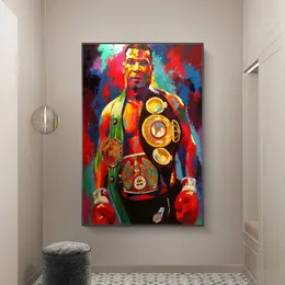 Street Graffiti art Poster Wall Art Decor Painting Print Canvas Art Boxing champion tyson Picture for Children's RoomHome Decor