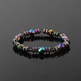 Magnetique Ab couleur hematite pierres precieuses hommes bracelet main bracelet perle personnalise bracelet