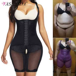 Women's Waist Trainer Shapewear Bodysuit Postparto Recovery Full Body Shaper Tummy Control Slimming Underwear Fajas Colombianas