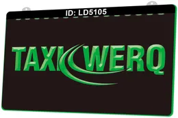 LD5105 Taxi Werq Incisione 3D LED Light Sign Wholesale Retail