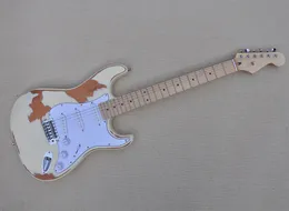 Krem Relic 6 Dizeleri SSS Pikapları, Akçaağaç Klavarası ile Elektro Gitar, Özelleştirilebilir