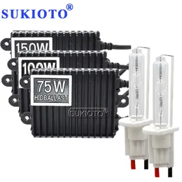 SUKIOTO 12V 75W 100W 150W HID HID H1 H3 H4 H8 H11 D2S D2H высокопроизводительный металл H7 ксенон HID комплект балласта