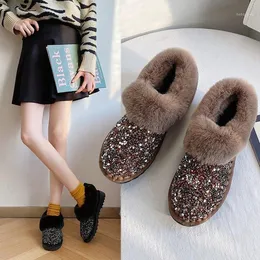 Boots Women's Plush Shoes Winter Style Plus Velvet Warmth Non-slip Cotton Snow Fashion Durable