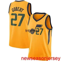 Ucuz Özel Rudy Gobert #27 Erkekler Swingman Jersey Dikişli Erkek Kadınlar Gençlik XS-6XL Basketbol Formaları