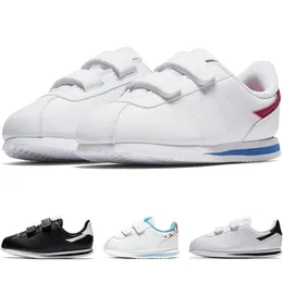 Cortez Basic SL małe dziecięce buty do biegania czarne białe czerwone różowe dzieci chłopiec dziewczyna maluch trener dziecięce sportowe trampki 904767-103