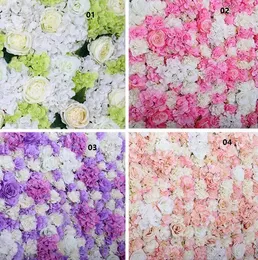 Decorações de casamento parede de flores Silk rose rendilhado parede criptografia fundo floral estágio criativo artificial