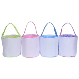 Party Supplies Sublimation Blank DIY Easter Gift Bag Baskets Bags Celebration Christmas Storage Pouch Handbag For Kids Hunting Candy