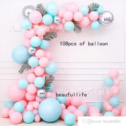 Party Decoration Set de Ballon Metallic Latex Balony Czarny Złoto 110 sztuk 6.5 / 16/24 z Chrome Balon Dekoracje Ślubne Dekoracje urodzinowe