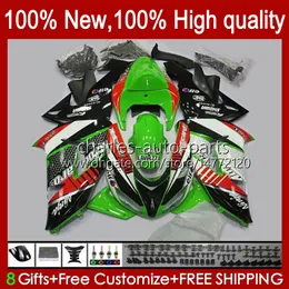 OEM nadwozi dla Kawasaki Ninja ZX1000 ZX-10R ZX1000CC 06-07 Moto Body 14no.8 ZX 10R 10 R 1000 CC 1000CC 2006 2007 ZX10R 06 07 ZX1000C 2006-2007 Owalnia Green Stock