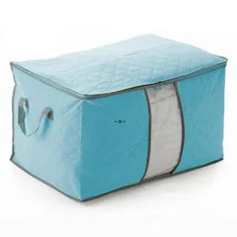 Portable Quilt Storage Bag Non Woven Folding House Room Storage Boxes Clothing Blanket Pillow Underbed Bedding Big Organizer Bags RRA11910