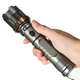 flashlight UltraFire 2000 lumens CREE XM-L T6 LED Aluminum alloy rotating focus flashlight Lotus attack heads