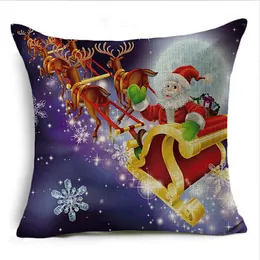 45 * 45 CM Święty Mikołaj Choinka Snowman Elk Poszewka na Poszewka Bawełniana Pościel Poszewka Home Sofa Decor ZWL244