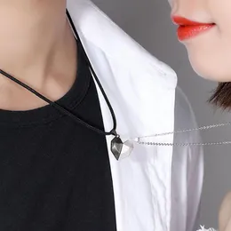 Pendant Necklaces 4 Styles Adjustable Faceted Heart Lovers Couple Necklace Charm Minimalist Wedding Jewelry Gift