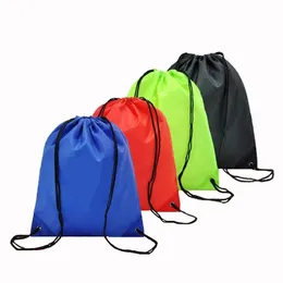 Kids Drawstring Bag Clothes Shoes Bags School Sport Gym PE Dance Backpacks Nylon Backpack Polyester Cord bag by