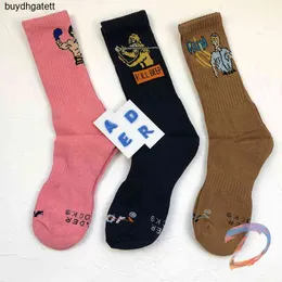 Ader Error Socks Cartoon Portrait Boxer Assassin Bomull Handduk Bottom Mäns Kvinnors Tjockt Tube Aderror High QualityJSR7