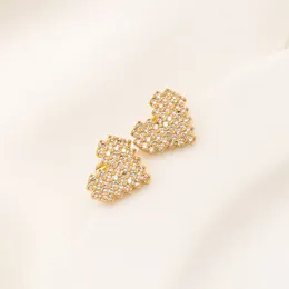Ladies 22k Fine Solid 18ct THAI BAHT G/F Gold Earrings Stud Coloured Crystal Heart Bling Craft Embroider Map Large Hip-Hop