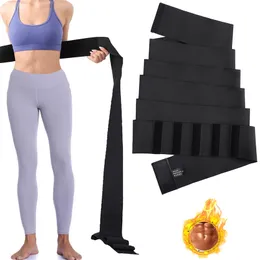 Midja Trainer Kvinnor Klänning Slimming Body ShapeWear Belt Fat Compression Strap Tummy Wrap Trimmer Sauna Corset Elastic 220208