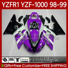 Кузов для кузова для Yamaha YZF-1000 YZF-R1 YZF1000 YZFR1 98 99 00 01 Body 82NO.149 YZF Горячий фиолетовый R1 1000CC 1998-2001 YZF 1000 CC R 1 1998 1999 2000 2001 мотоцикл