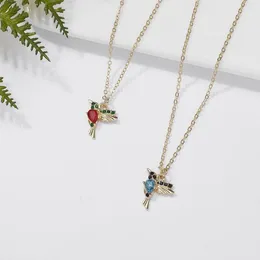 Paper Card Dogeared Necklace Retro Animal Bird Necklaces Female Fashion Collarbone Metal Chain Body Jewely Wholesale