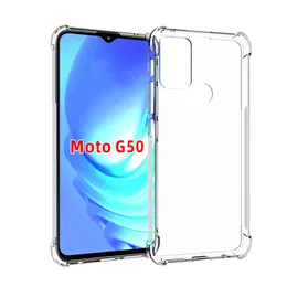 Transparent Telefonväskor för Motorola Moto G30 G10 G50 G100 G8 PLUS E7 POWER E6 Spela en makro actionfall Crystal Clear Soft TPU Gel Skin Silicon Cover