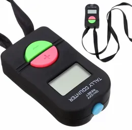 200pcs Digital Hand Tally Golf Counter Electronic Manual Clicker Gym Security Running Clicker Up Down Neck Strap DH5489