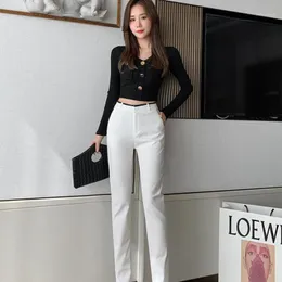 Women's Pants & Capris Brand Designer Women Suit Lady Long Trousers Solid Slim Mid-waist Pencil Formal Female Thin Casual Bottoms