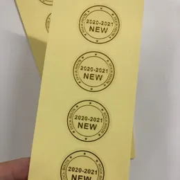 Custom Transparent Sticker Labels with Gold Foil 2inch Circle Packaging Adhesive Clear Stickers for Bottle Sealing