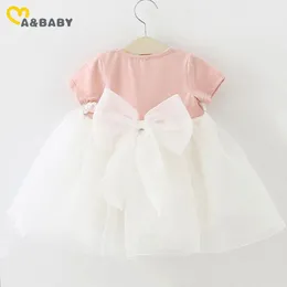 0-3y prinsessa baby flicka klänning fest födelsedag spets blommig dop vestido spädbarn båge tulle bröllop es född 210515