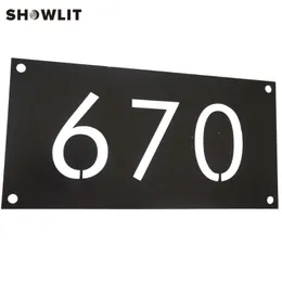 Números personalizados de endereço da placa de casa feita Placas Black Signs Outro hardware de porta