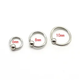 16g 316L Rostfritt stål Captive Hoop Bead Rings BCR Eyebrow Tragus Nose Nippel Ring Bar Lips Body Piercing Smycken för kvinnor