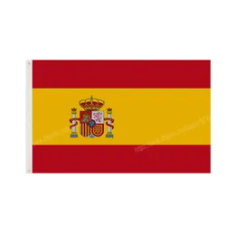 Spanien Flag National Polyester Banner Flying 90 x 150cm 3 * 5ft flaggor över hela världen över hela världen utomhus