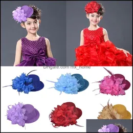 Aessories per capelli Baby, Kids Maternità Shiny Women Fashion Party Decor Pettine Fascinators Fascia di piume artificiali Drop Delivery 2021 0Vi26