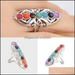 حلقات الفرقة المجوهرات الحجرية الحجرية سبيكة الرجال صفيحة مع Sier Ring Colorf طاقة شخصية 3 65CZ OMZCU