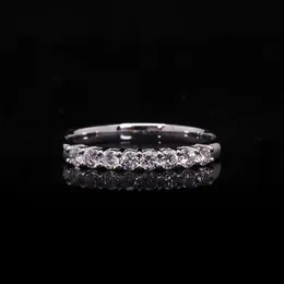 Moissanite Diamond Rings 025ct 925 silver 2mm DF Round Cut Engagement&Wedding Ring for Women