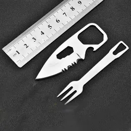 11in one multifunctional outdoor picnic tool knife and fork camping life saving card blister Packing EDC tools