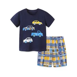Jumping Miers Letnie Dzieci Zestawy Odzież Garnitury Chłopcy T Shirt + Spodnie Odzież Odzież Moda Baby Boutique 210529