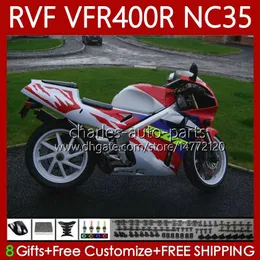 Kit corpo per HONDA RVF400R VFR400 R N35 V4 VFR400R 94-98 80No.47 RVF Rosso blu bianco VFR 400 RVF400 R 400RR 94 95 96 97 98 VFR400RR VFR 400R 1994 1995 1996 1997 1998 Fiera ing