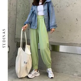 Yedinas Harajuku Joggers Szerokie nogi Spodnie dresowe Kobiety Spodnie Wysokiej Talii Spodnie Koreański Streetwear Casual Spodnie Femme Spadek Plus Rozmiar 210527